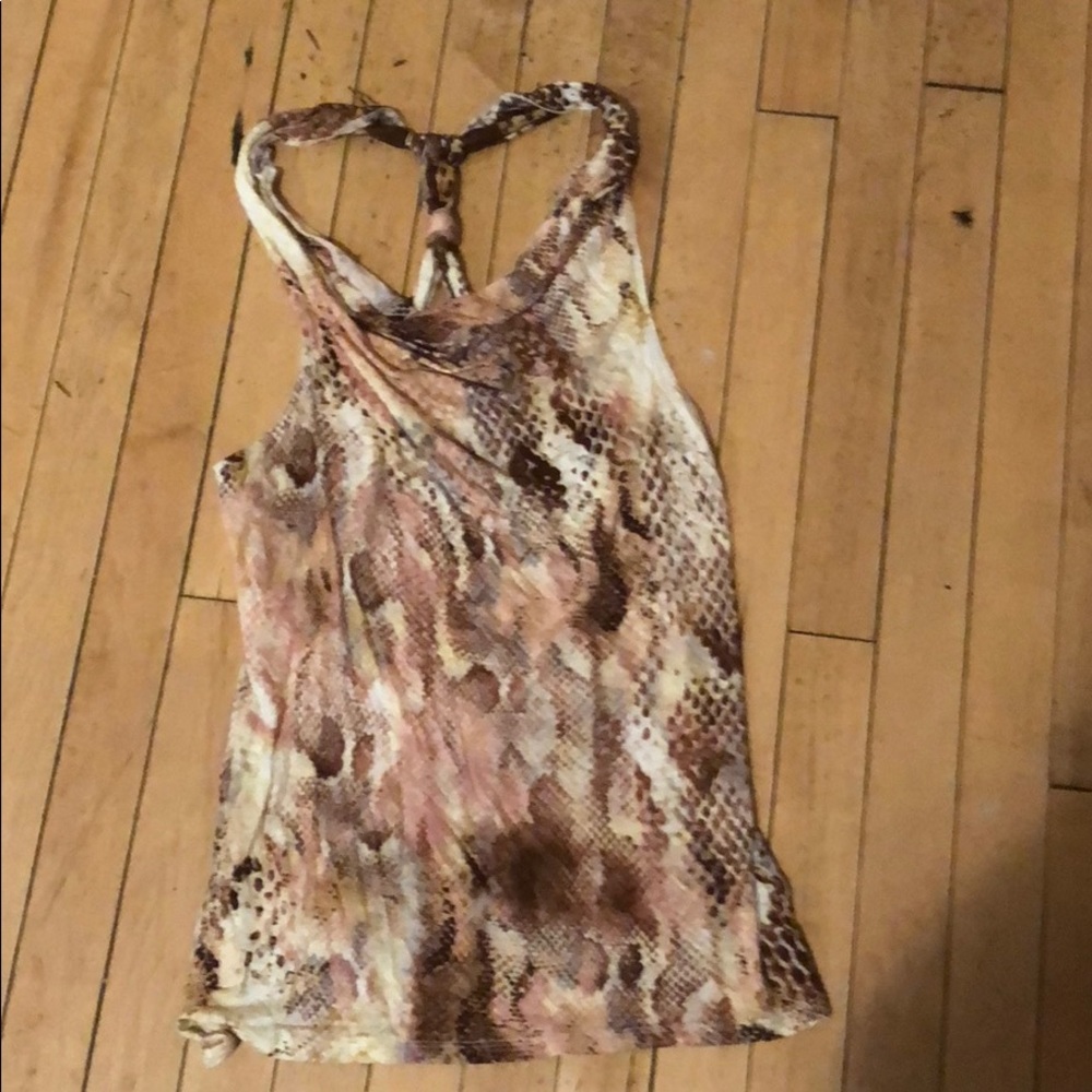 Express snake skin patterned top